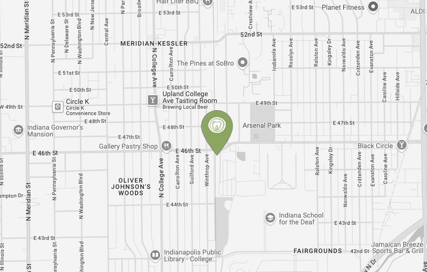 SoBro Dental - Google Map Location - Broad Ripple / SoBro Dentistry - Indianapolis, Indiana
